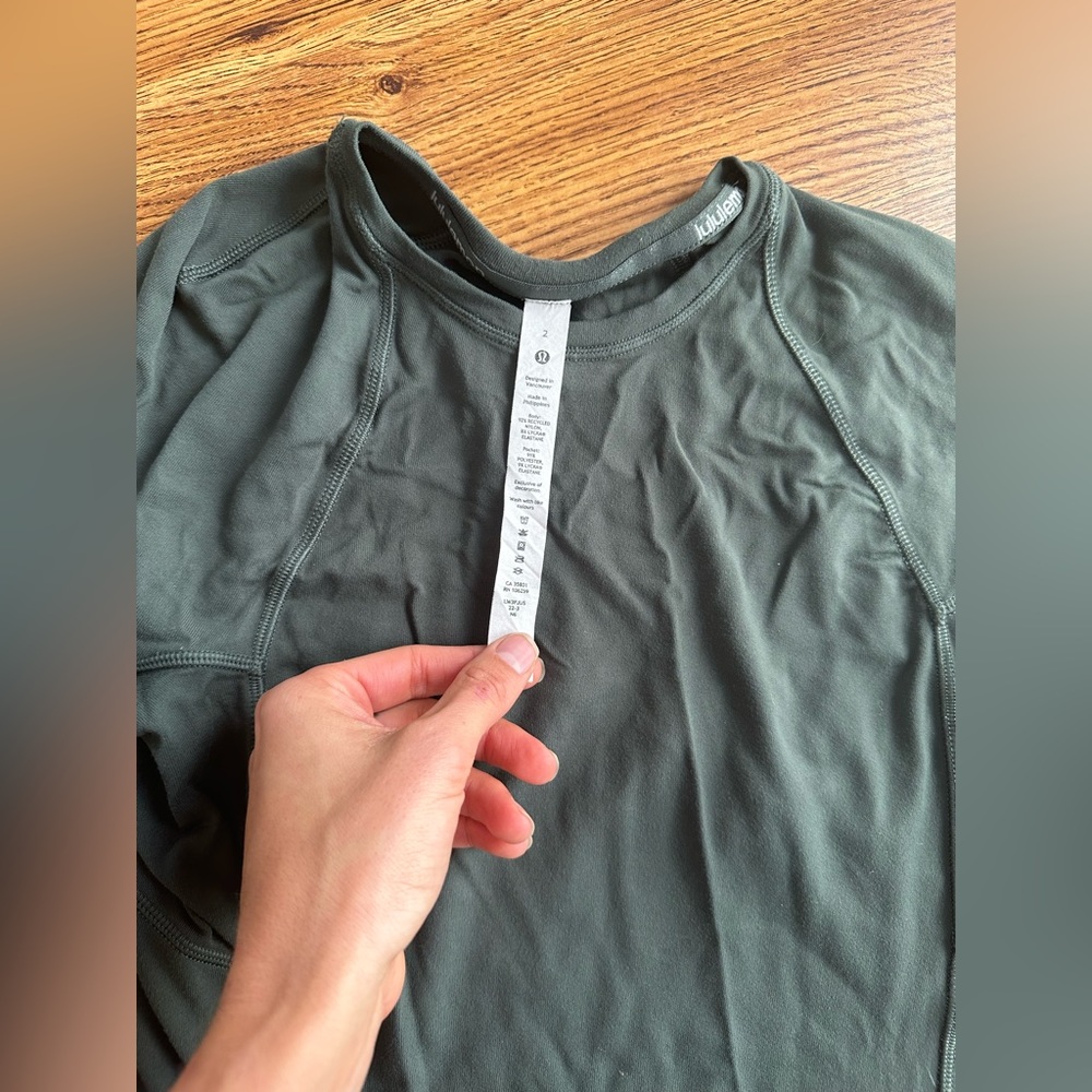 Lululemon it’s Rulu Run Smoked Spruce Long Sleeve - Picture 7 of 7